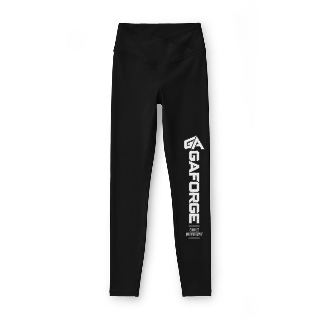 GAFORGE Vertical Logo Women's Leggings — Black Athletic Yoga & Workout Tights