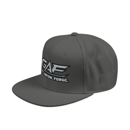 Black Snapback Cap with Embroidered GAF Logo