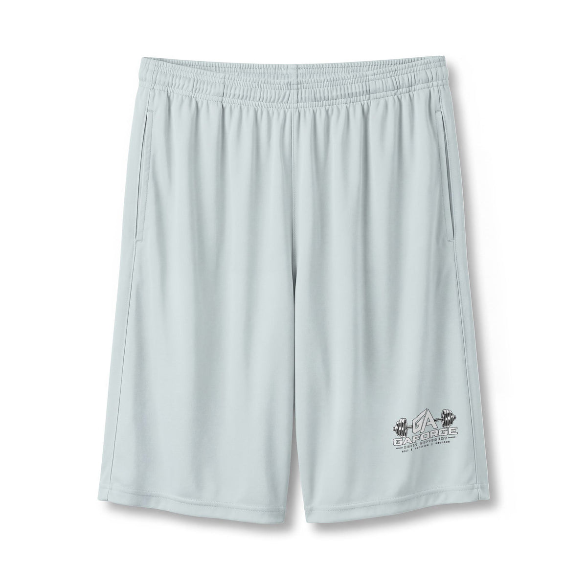 Athletic Pocketed 7" Shorts — Small Lower-Leg Logo Sports Shorts