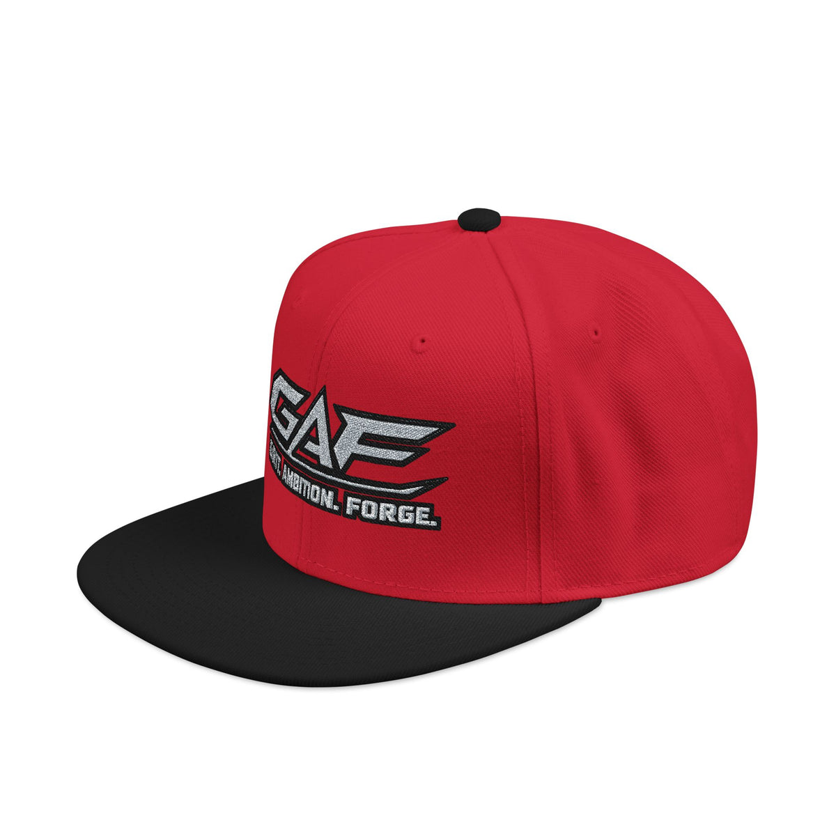 Black Snapback Cap with Embroidered GAF Logo