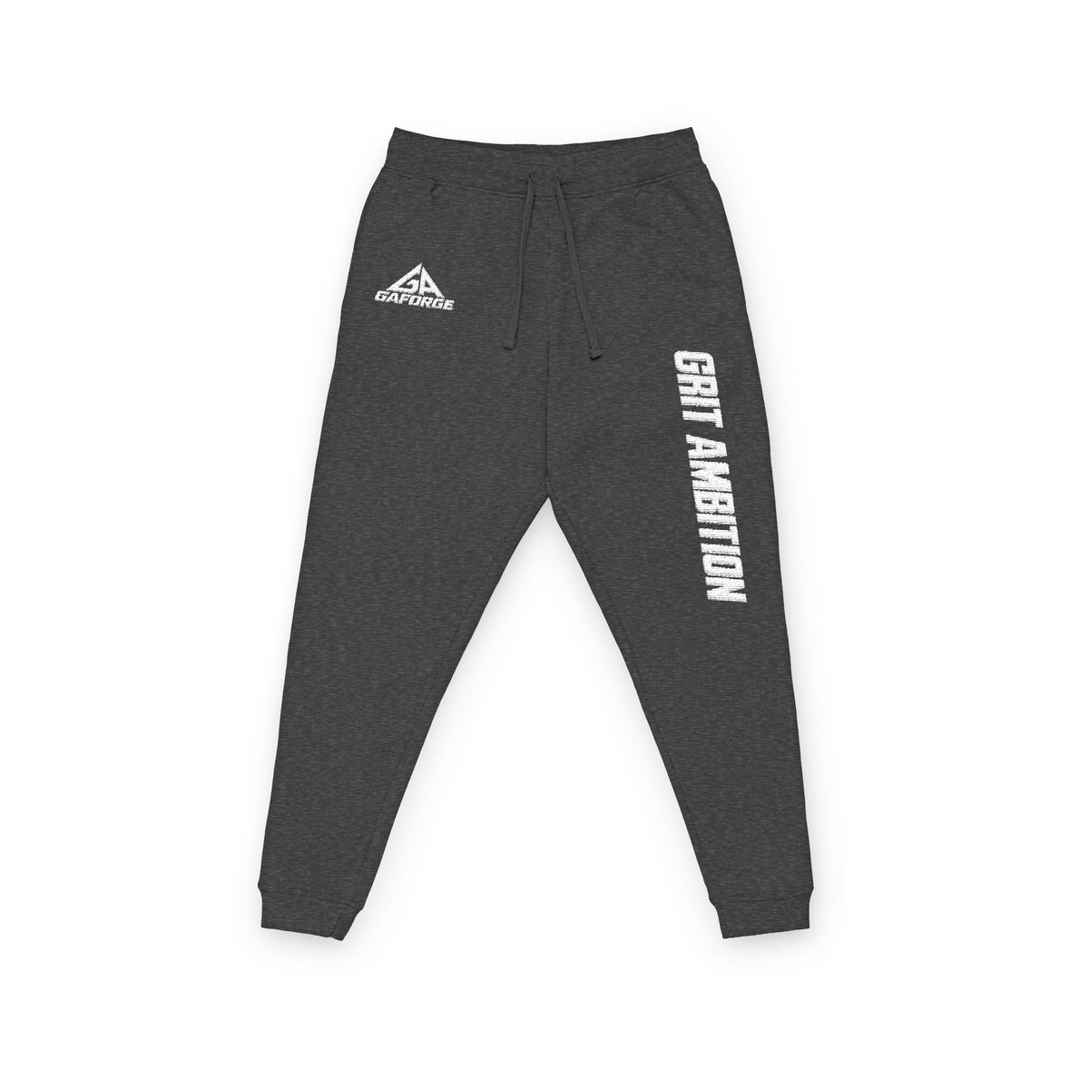 Crew Ambition Embroidered Fleece Joggers — Casual Athletic Sweatpants