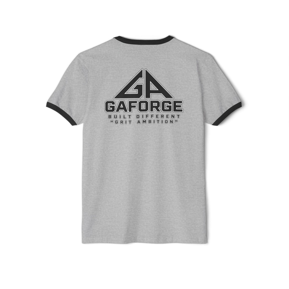 Gaforge Logo Ringer T-Shirt — Built Different Crew Tee