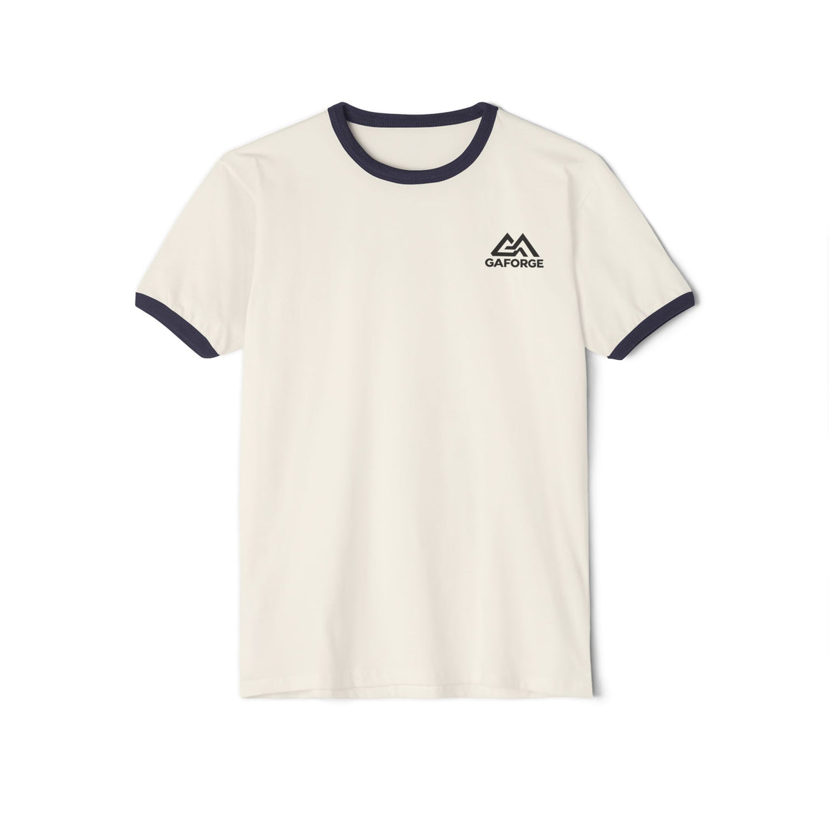 Gaforge Logo Ringer T-Shirt — Built Different Crew Tee