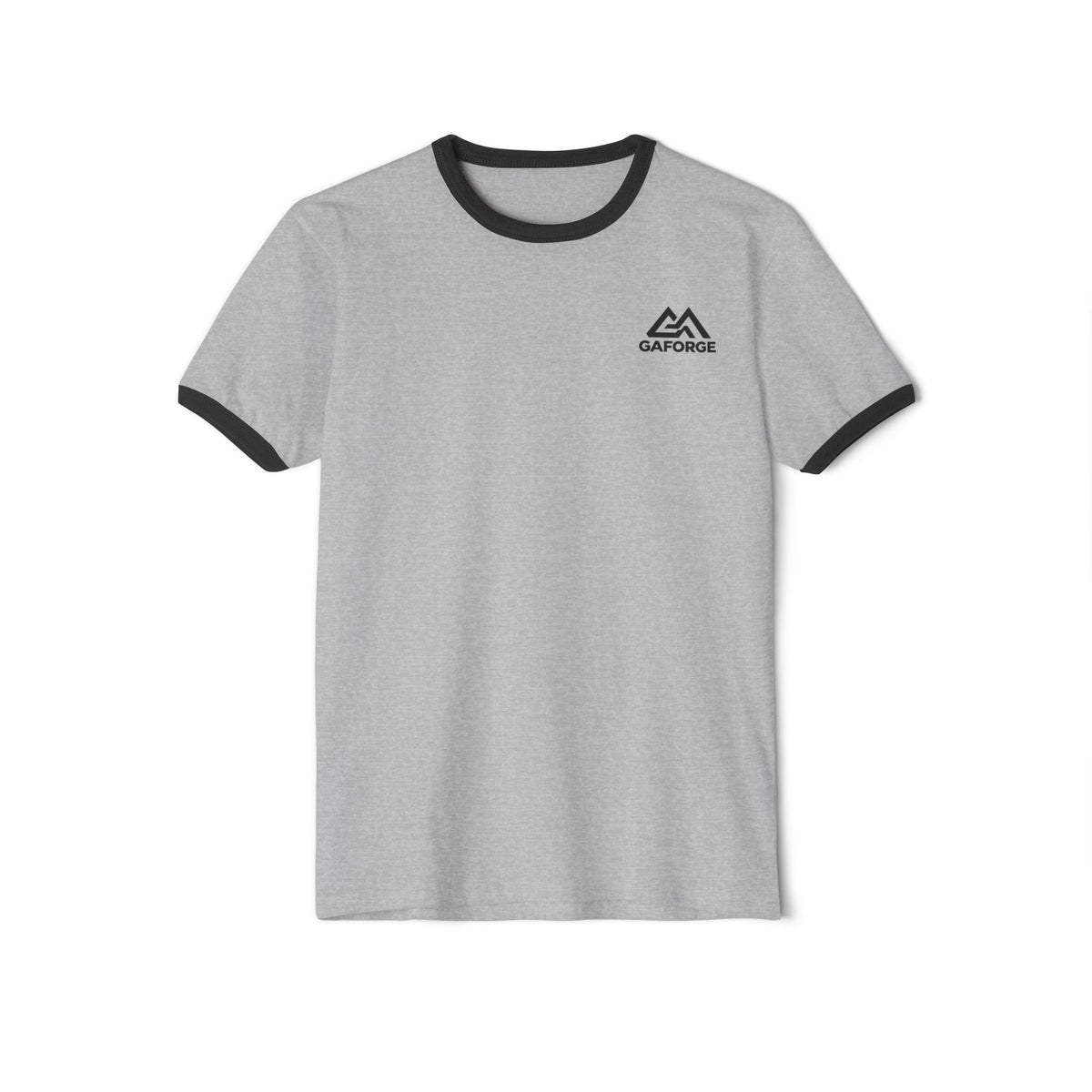 Gaforge Logo Ringer T-Shirt — Built Different Crew Tee
