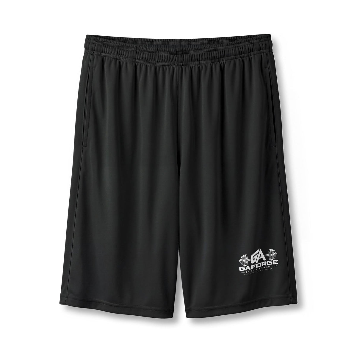 Athletic Pocketed 7" Shorts — Small Lower-Leg Logo Sports Shorts