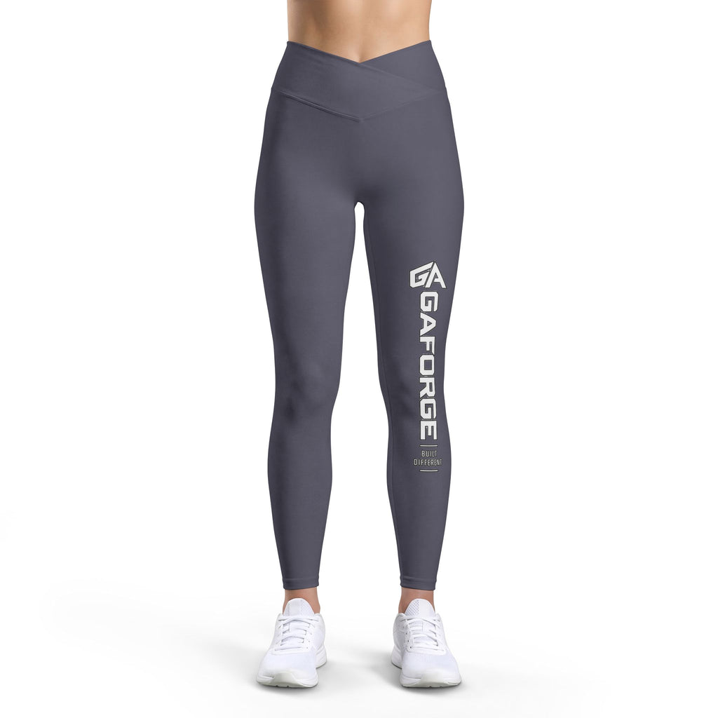 GAFORGE Vertical Logo Women's Leggings — Black Athletic Yoga & Workout Tights