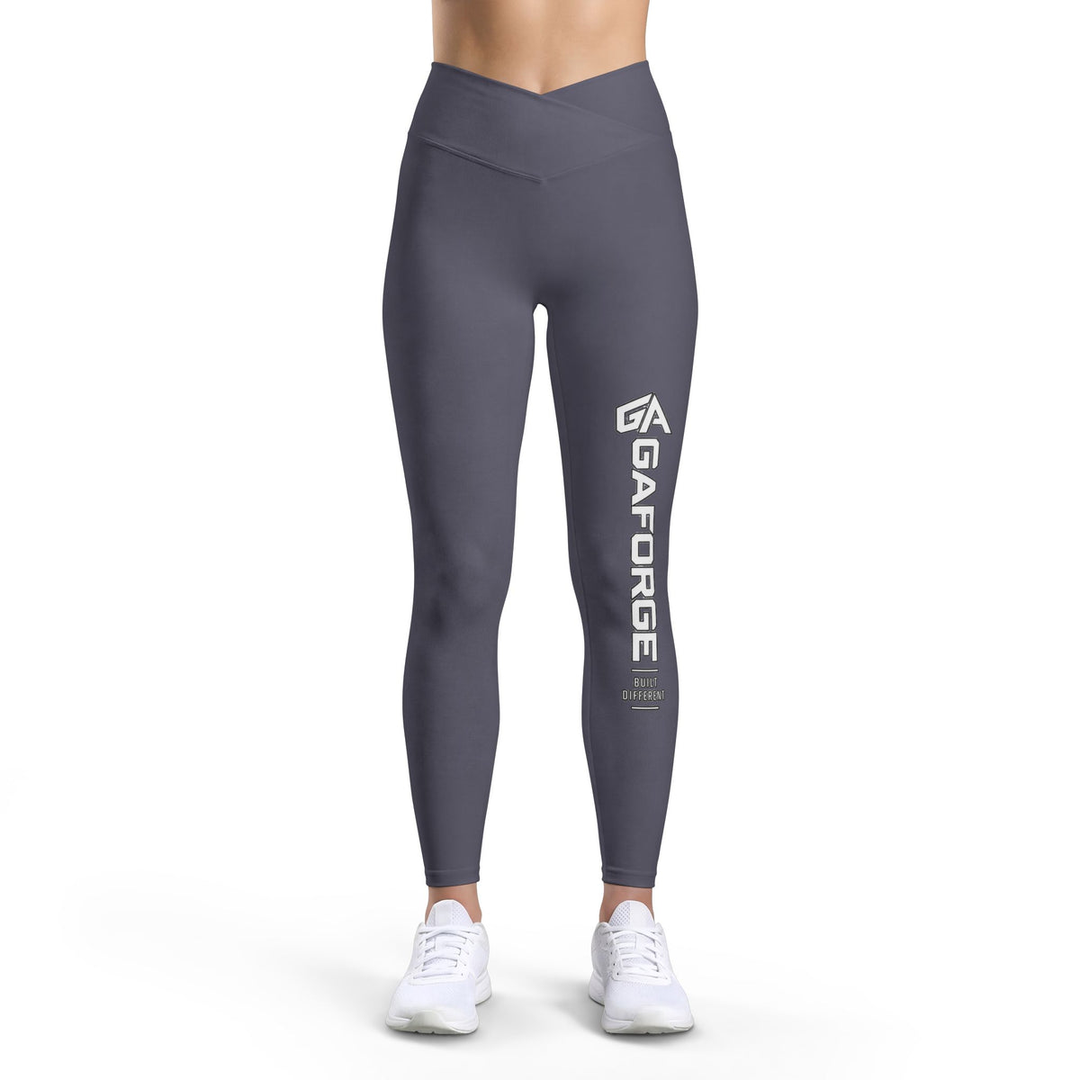GAFORGE Vertical Logo Women's Leggings — Black Athletic Yoga & Workout Tights