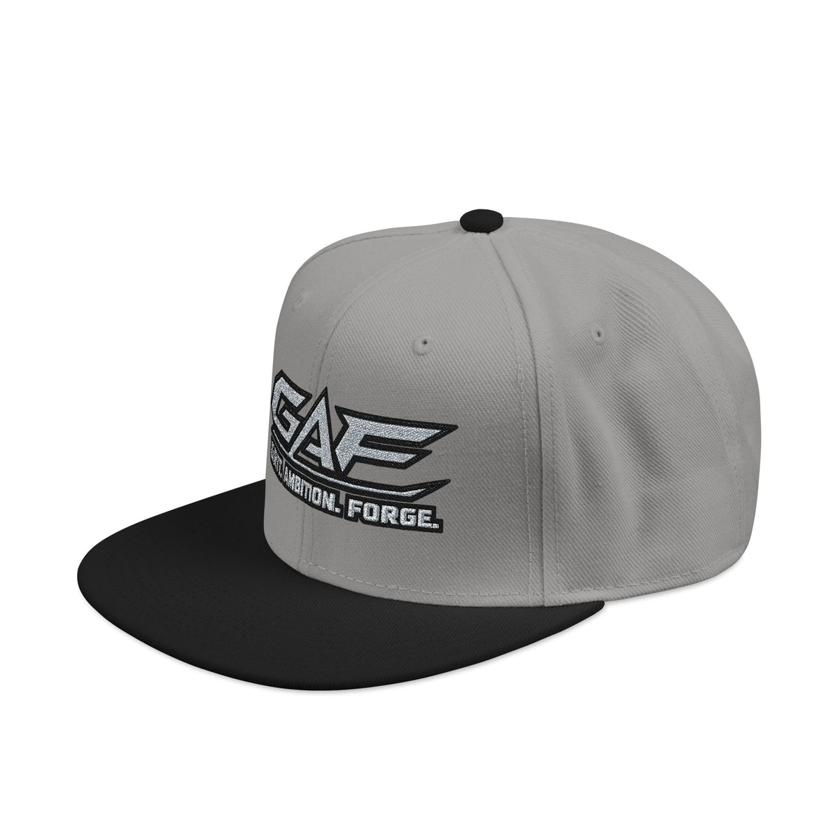 Black Snapback Cap with Embroidered GAF Logo