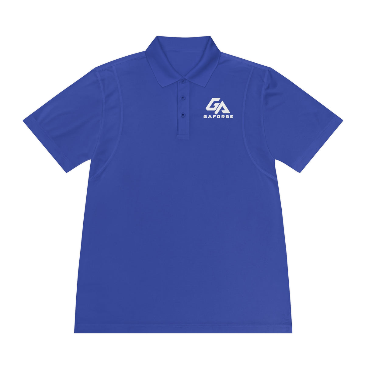 Gaforge Logo Men’s Sport Polo — Performance Black Golf Polo