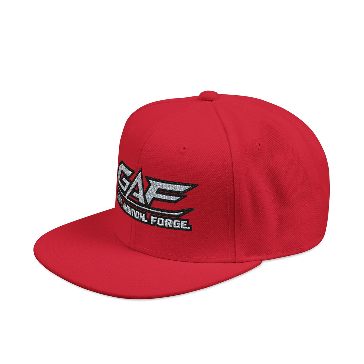 Black Snapback Cap with Embroidered GAF Logo