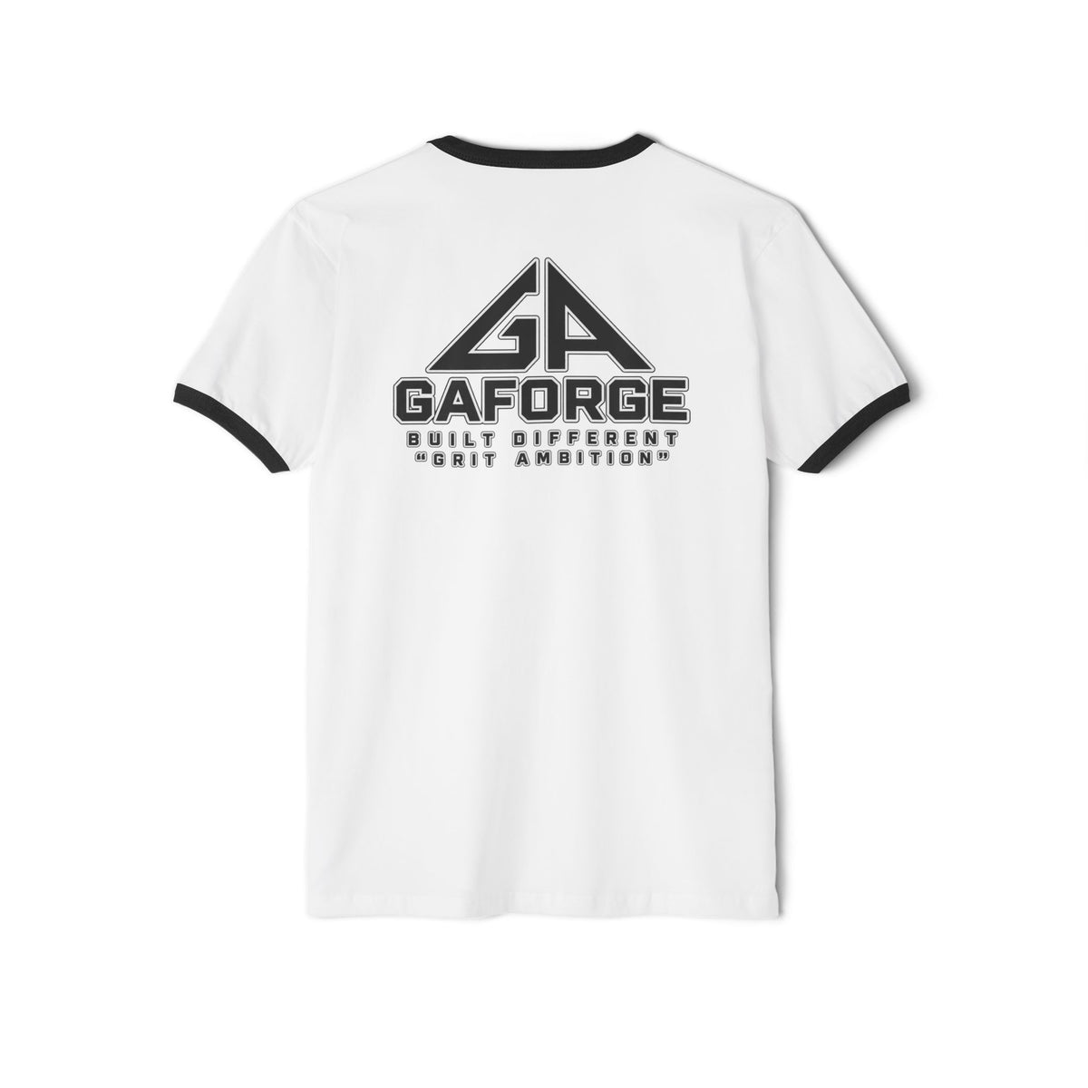 Gaforge Logo Ringer T-Shirt — Built Different Crew Tee