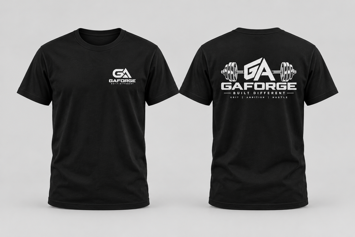 GAForge Gym T-Shirt — Built Different Weightlifting Tee