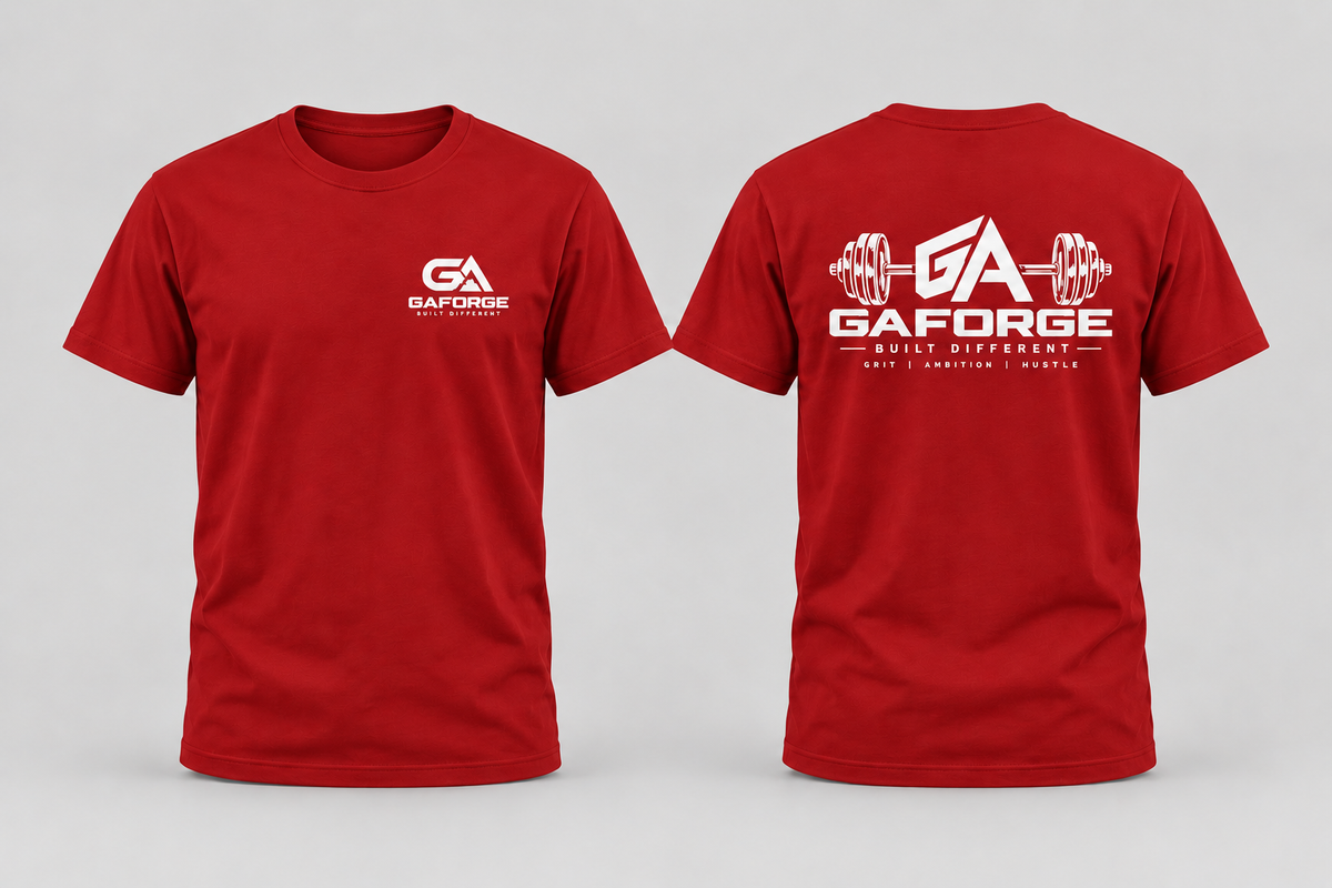 GAForge Gym T-Shirt — Built Different Weightlifting Tee