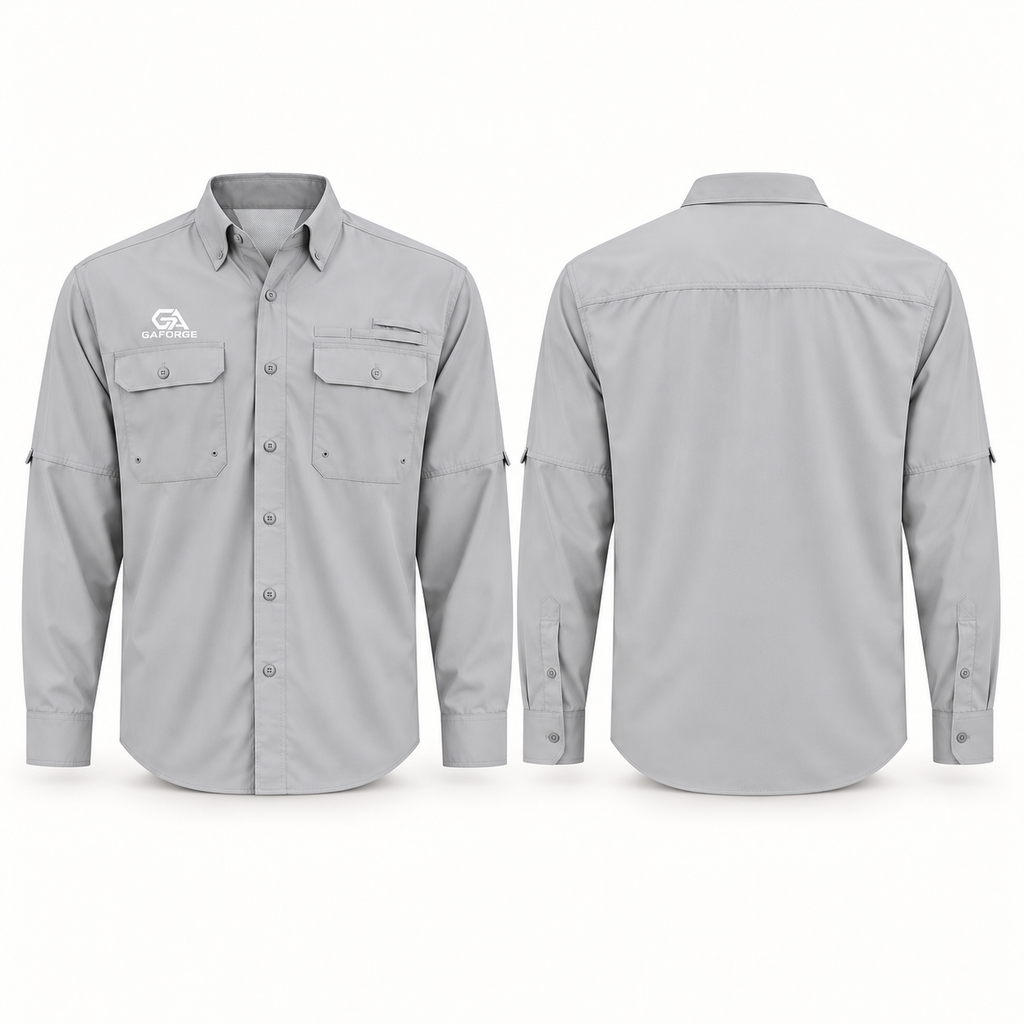 GAFORGE Men's Kitty Hawk Performance Fishing Shirt — Lightweight UPF Sun Protection Button-Up for Anglers