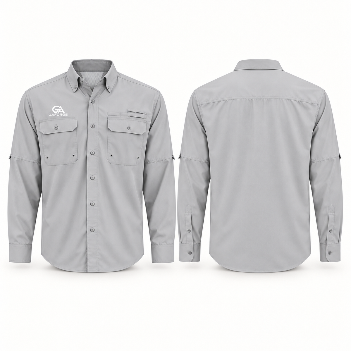 GAFORGE Men's Kitty Hawk Performance Fishing Shirt — Lightweight UPF Sun Protection Button-Up for Anglers