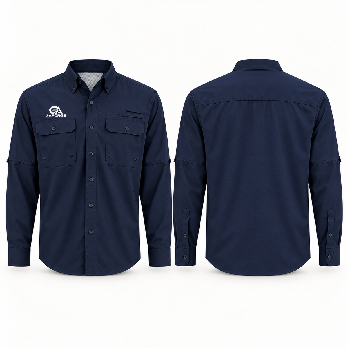 GAFORGE Men's Kitty Hawk Performance Fishing Shirt — Lightweight UPF Sun Protection Button-Up for Anglers