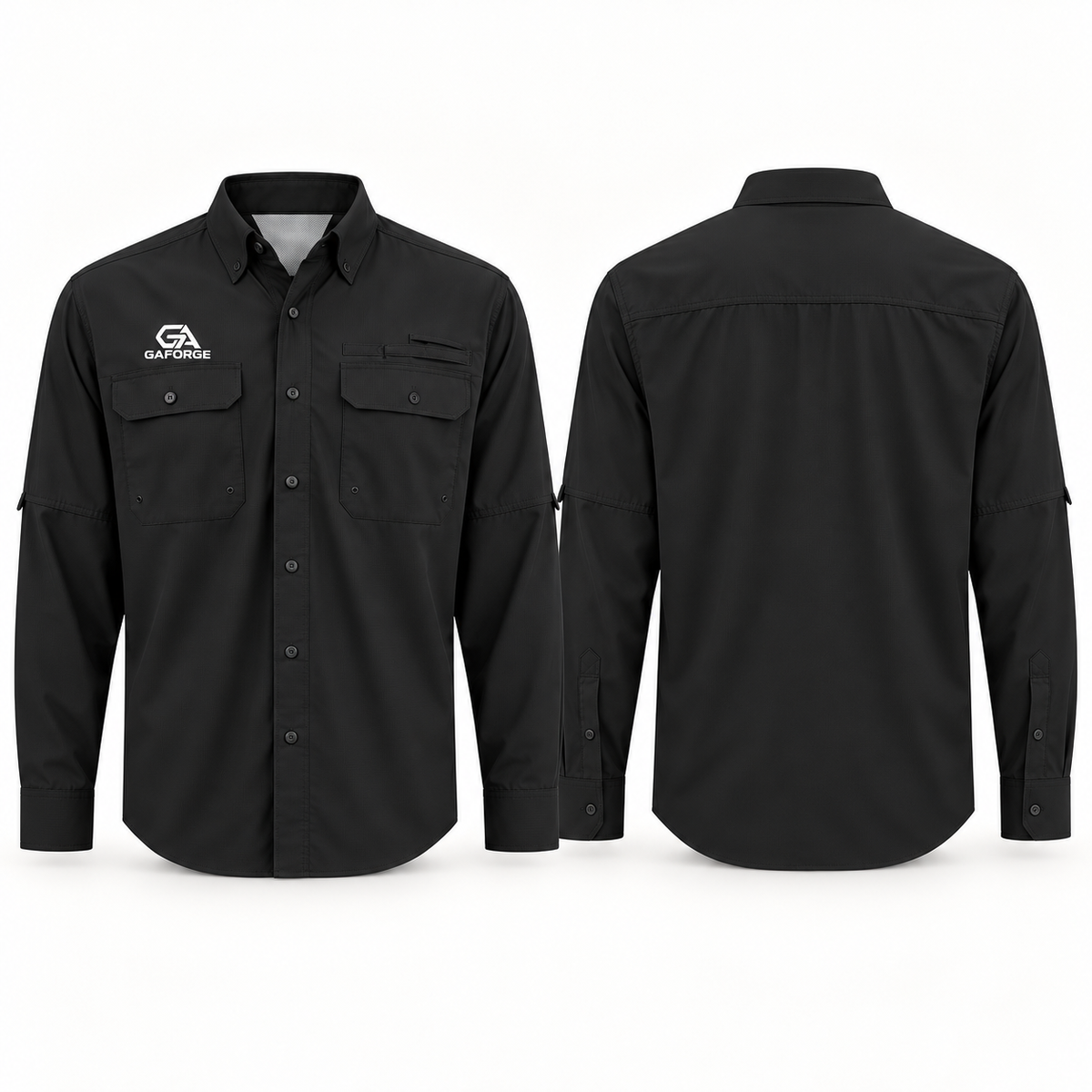 GAFORGE Men's Kitty Hawk Performance Fishing Shirt — Lightweight UPF Sun Protection Button-Up for Anglers