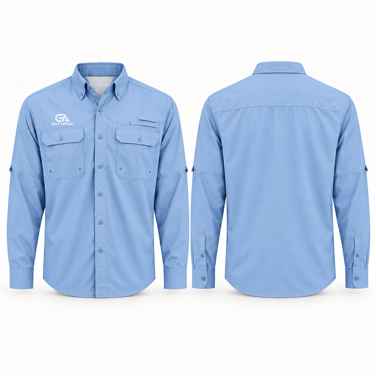 GAFORGE Men's Kitty Hawk Performance Fishing Shirt — Lightweight UPF Sun Protection Button-Up for Anglers