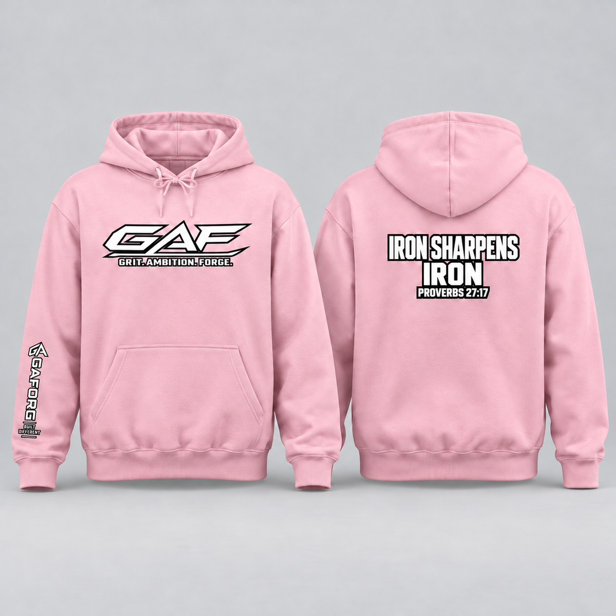 GAF "Iron Sharpens Iron" Hoodie - Grit Ambition Forge Sweatshirt