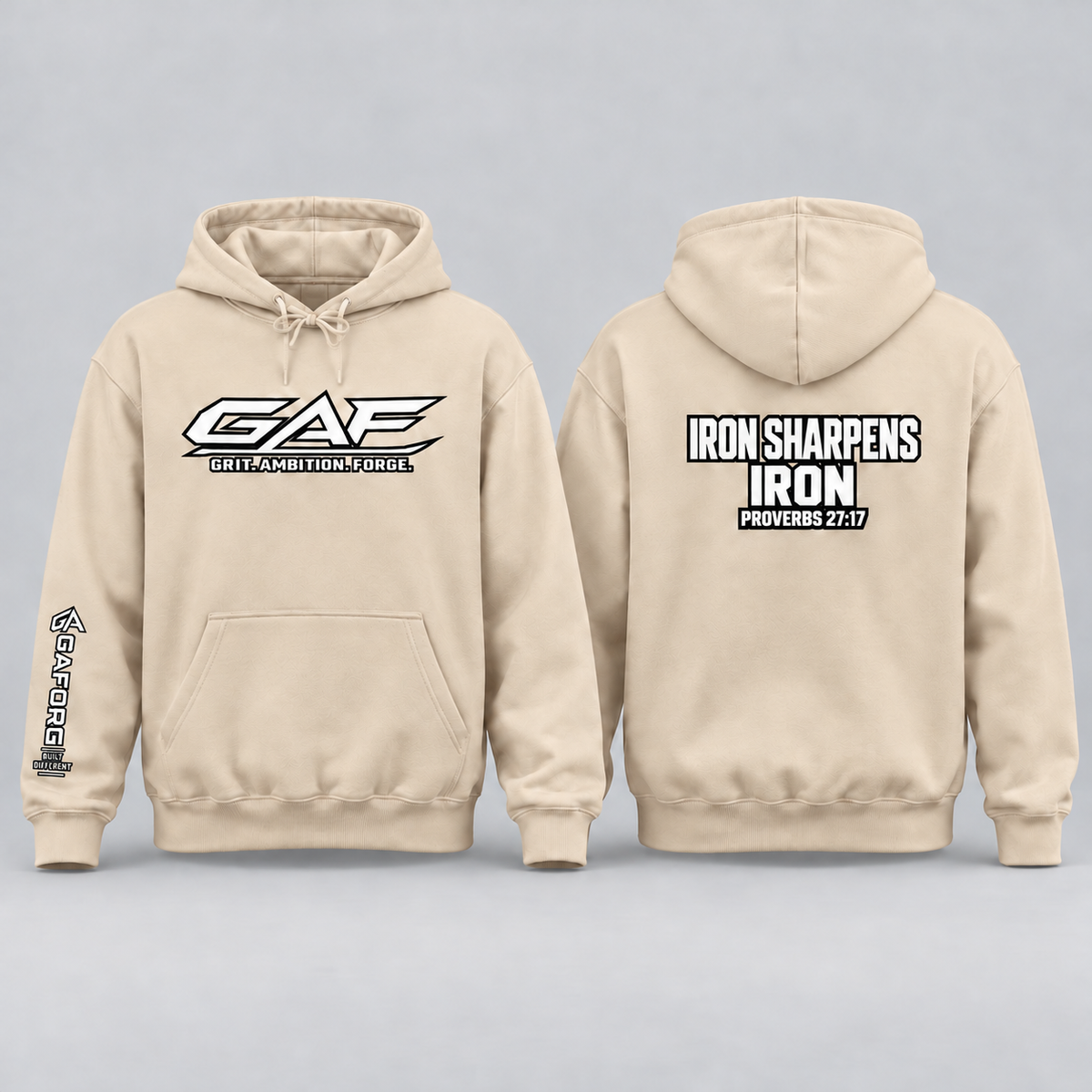 GAF "Iron Sharpens Iron" Hoodie - Grit Ambition Forge Sweatshirt