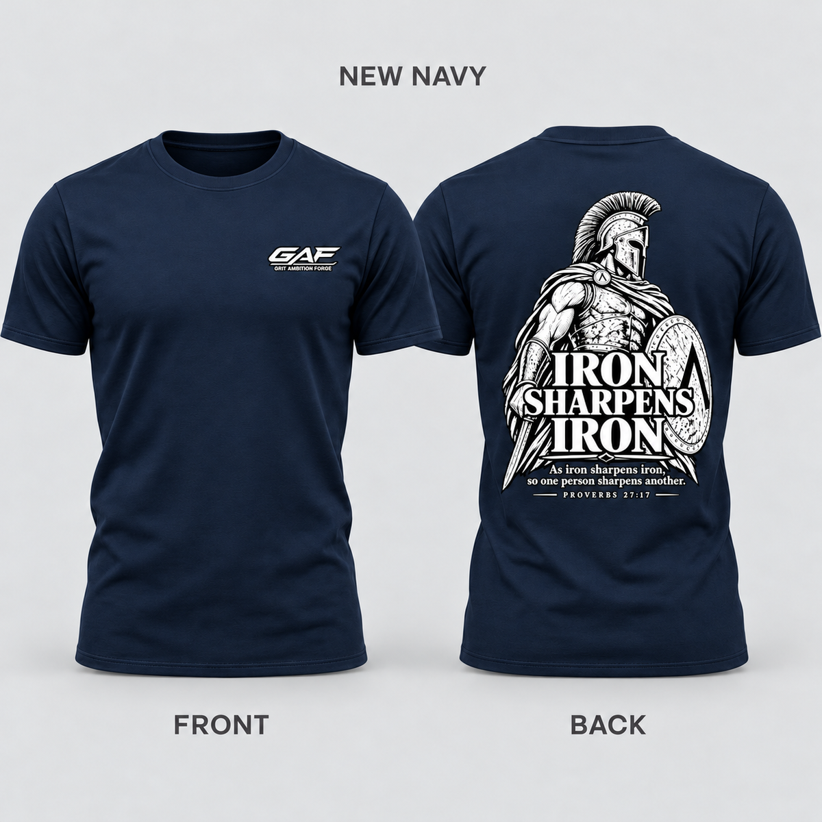 Men's 'Iron Sharpens Iron' Warrior T‑Shirt – Motivational Spartan Gym Tee