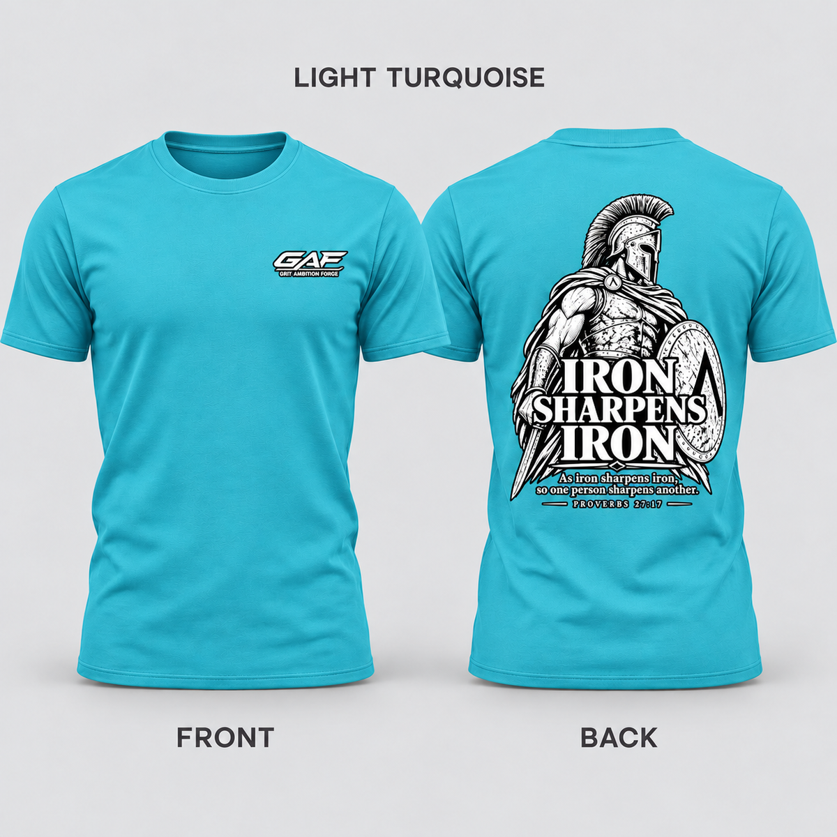 Men's 'Iron Sharpens Iron' Warrior T‑Shirt – Motivational Spartan Gym Tee