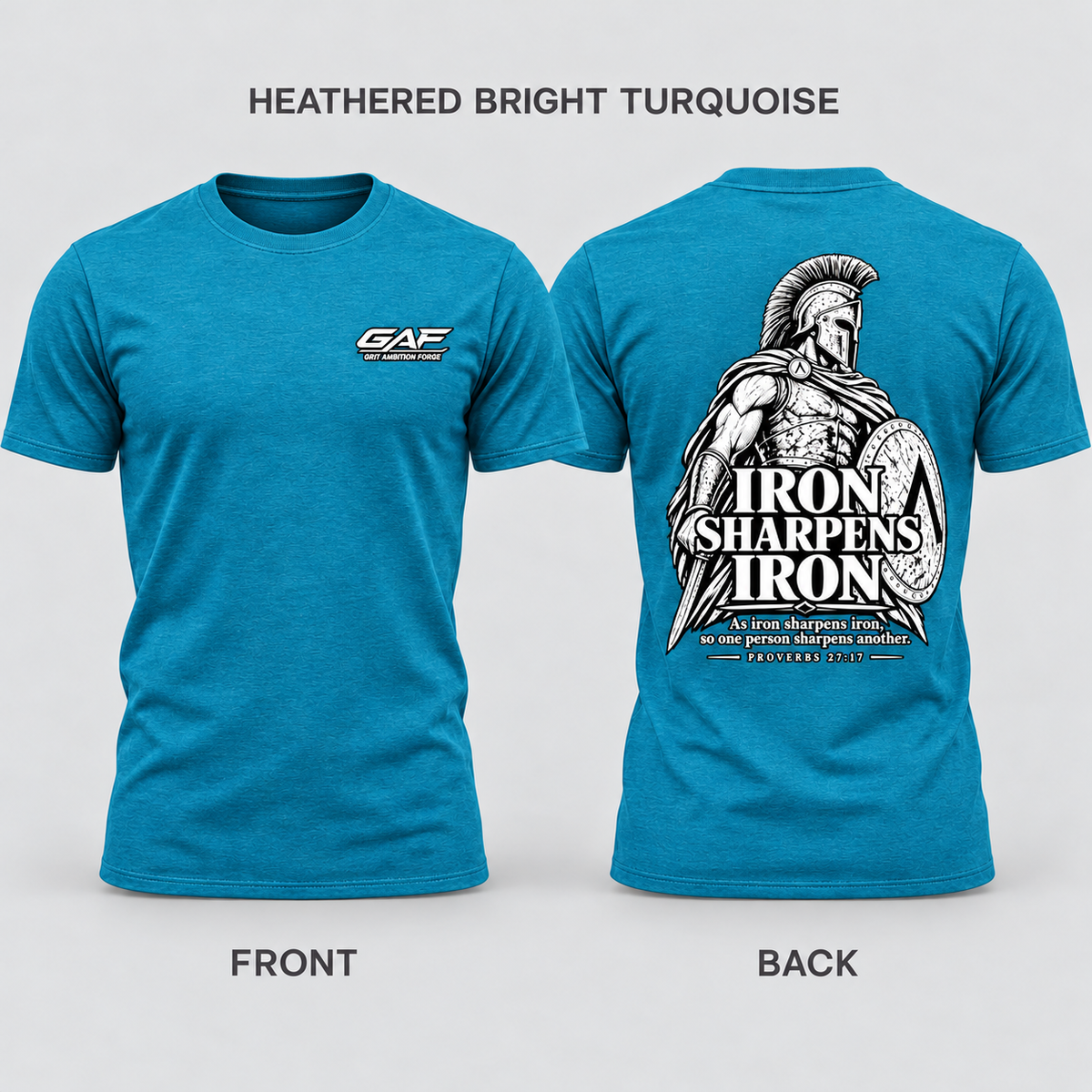 Men's 'Iron Sharpens Iron' Warrior T‑Shirt – Motivational Spartan Gym Tee