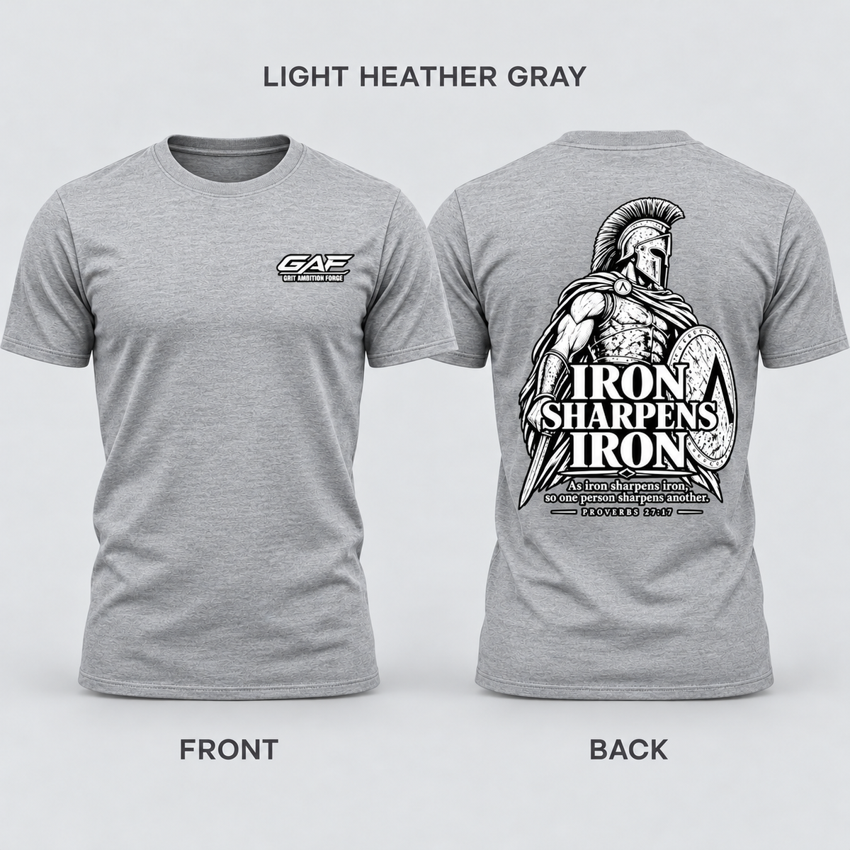 Men's 'Iron Sharpens Iron' Warrior T‑Shirt – Motivational Spartan Gym Tee