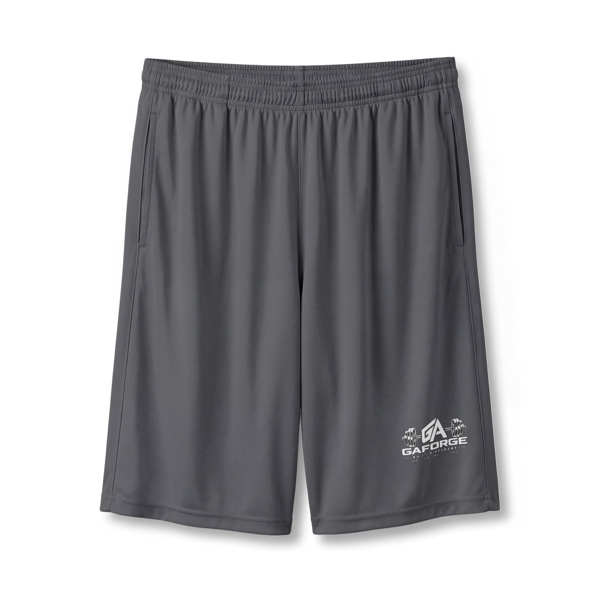 Athletic Pocketed 7" Shorts — Small Lower-Leg Logo Sports Shorts