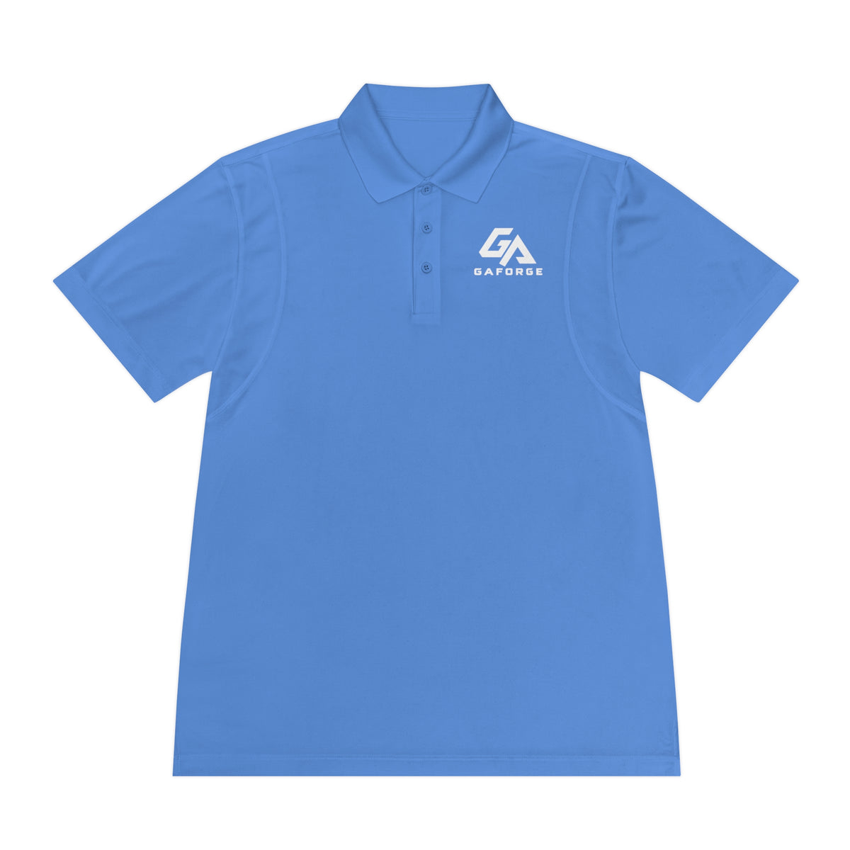Gaforge Logo Men’s Sport Polo — Performance Black Golf Polo