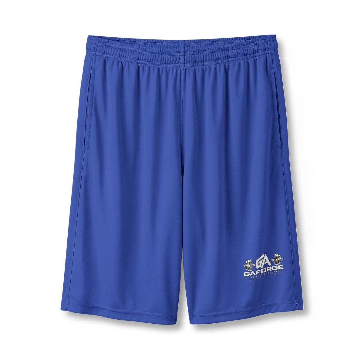 Athletic Pocketed 7" Shorts — Small Lower-Leg Logo Sports Shorts