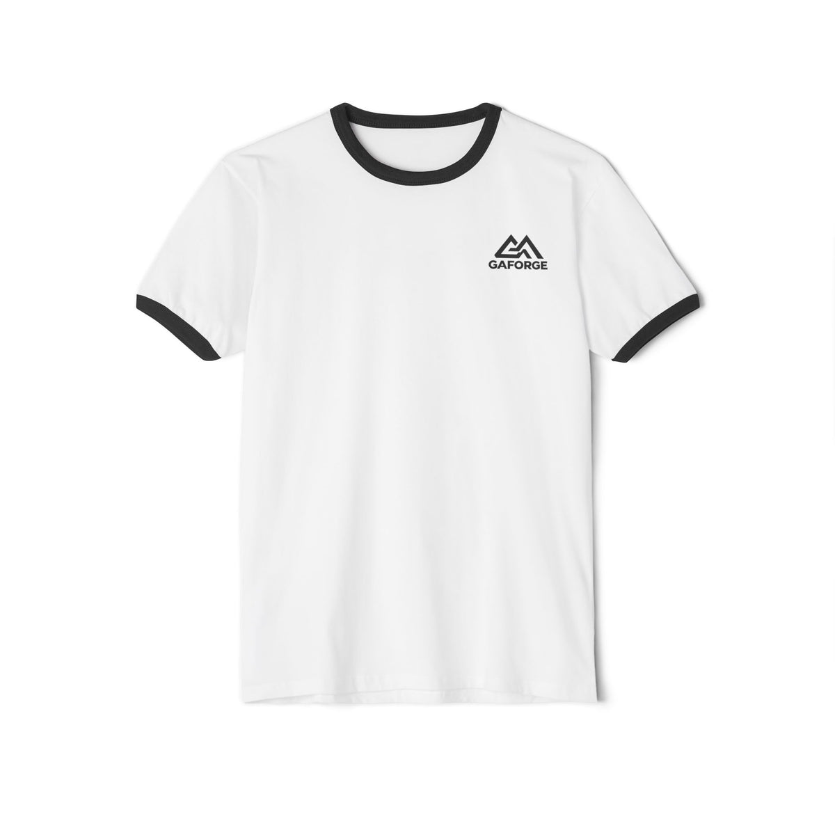 Gaforge Logo Ringer T-Shirt — Built Different Crew Tee