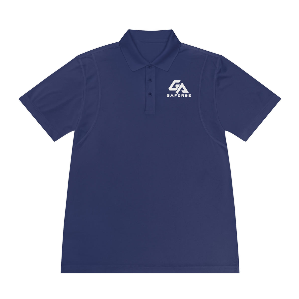 Gaforge Logo Men’s Sport Polo — Performance Black Golf Polo