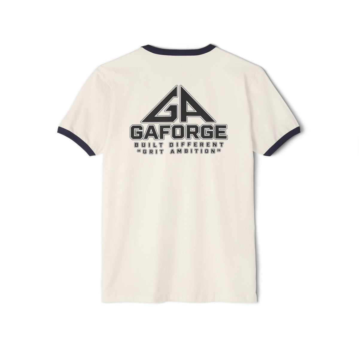 Gaforge Logo Ringer T-Shirt — Built Different Crew Tee